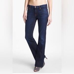7 for all Mankind Lexie Bell Bottom Flare jeans. Dark wash. Women size 24 petite